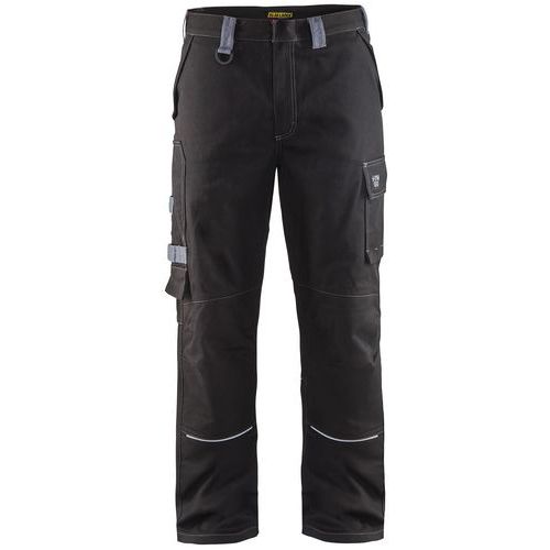Pantalon retardant flamme noir/gris