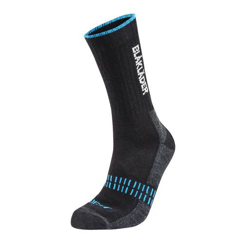 Chaussettes light noir/bleu fluorescent - Blaklader
