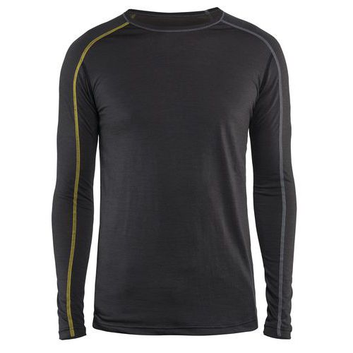 Onderhemd XLIGHT 100% Merino 4799, Materiaal: Wol, Kleur: Grijs/geel, Maat: S, Type: Shirt met korte mouwen
