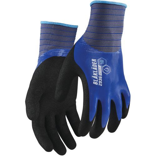 Werkhandschoen nitril gecoat waterdicht - Blauw - Blåkläder