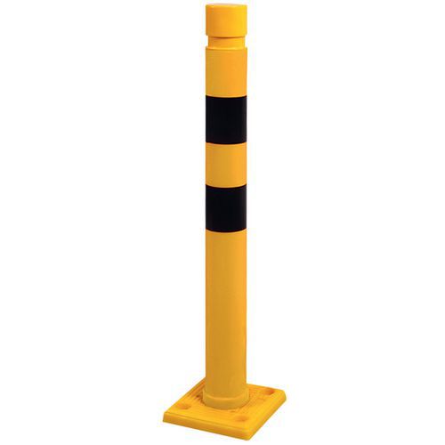 Beschermpaal geel en zwart - Ø 80 mm - hoogte 750 mm