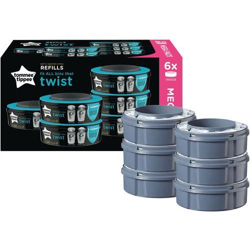 Navulcassette Universal Twist Tech luierwegwerpsysteem Tommee Tippee Navulcassette Universal Twist Tech luierwegwerpsysteem Tommee Tippee