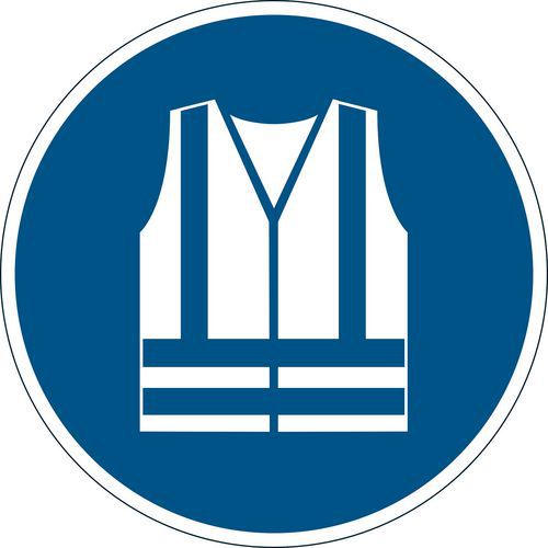 Zelfklevend pictogram voor vloermarkering met symbool