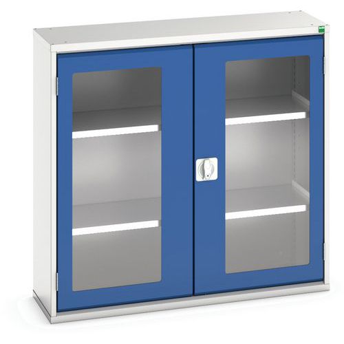 Hoge kast Verso 1050x350x1000mm met raamdeur en 2 legborden - BOTT