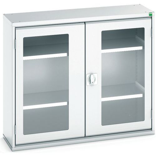 Hoge kast Verso 1050x350x900mm met raamdeur en 2 legborden - BOTT