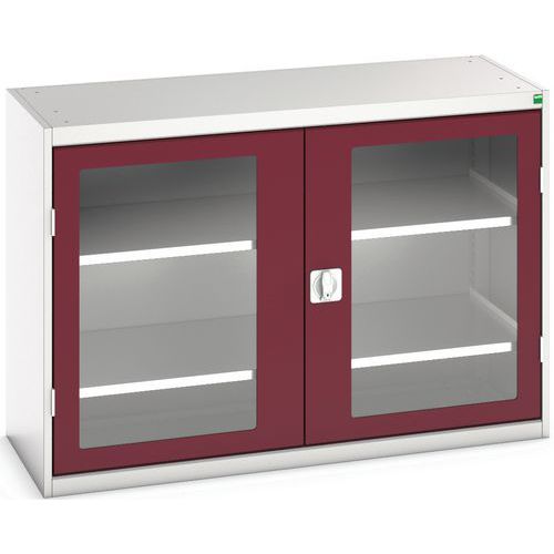 Hoge kast Verso 1300x550x900mm met raamdeur en 2 legborden - BOTT Hoge kast Verso 1300x550x900mm met raamdeur en 2 legborden - BOTT