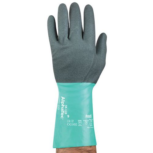Ergonomische nitrilhandschoenen AlphaTec® 58-128 - Set van 144 - Ansell Ergonomische nitrilhandschoenen AlphaTec® 58-128 - Set van 144 - Ansell
