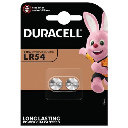 Pile bouton alcaline LR54 V10GA - Pack de 2 - Duracell