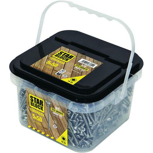 Terrasschroef rvs met enkele schroefdraad Torx - Norail