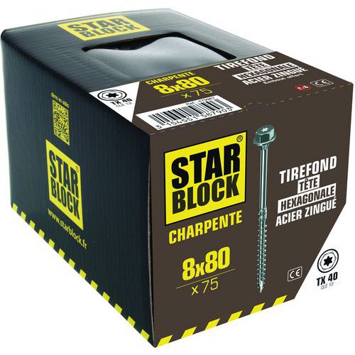 Tirefonds à tête hexagonale Torx - Norail
