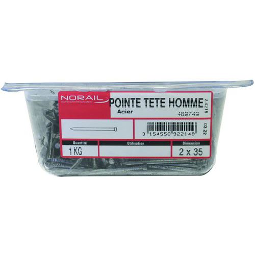 Pointe tête homme en acier - Norail