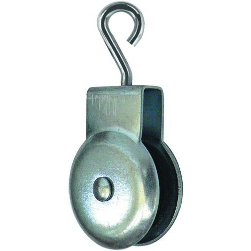 Katrol enkel met ronde haak gegalvaniseerd - Norail