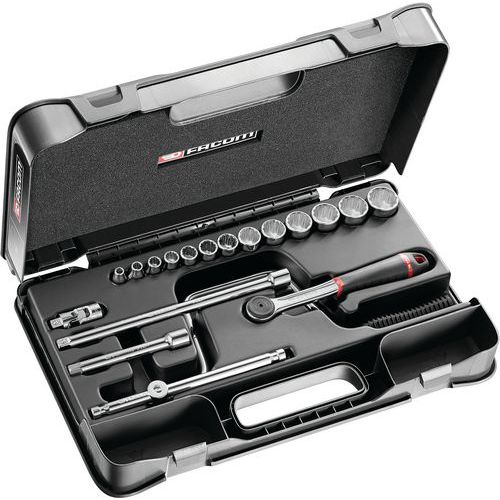 Coffret douilles 3/8 pouces 12 pans en pouces - 12 pièces