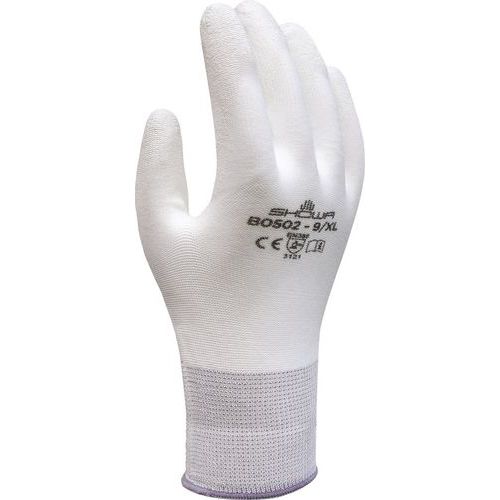 Handschoen Showa B0502B Nylon/Polyester PU coating wit  - Wiltec