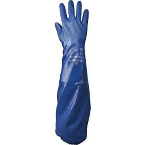 Gants de protection chimique NSK 26 bleu-Manchette extra-longue/Showa