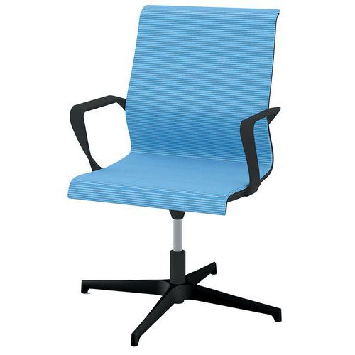 Fauteuil visiteur Dinamica pied coloris noir dossier et assise résille