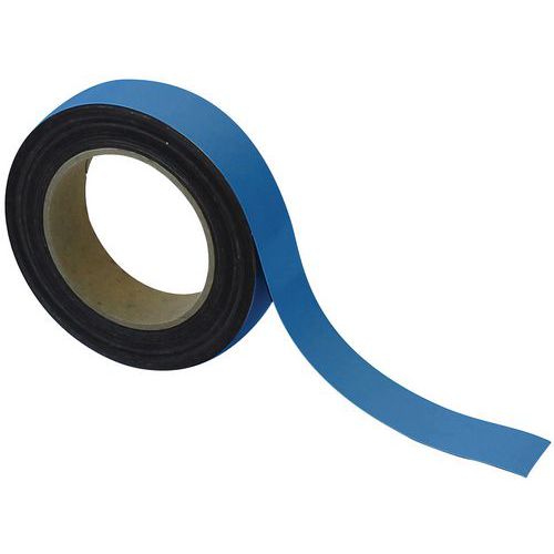 Magnetische tape, uitwisbaar, voor markeren 10 m - Blauw - Manutan Expert