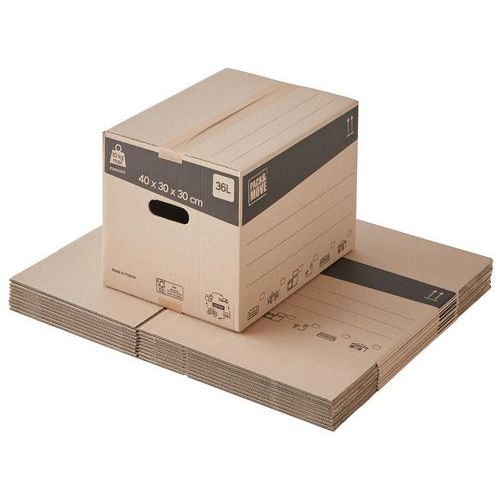 Kartonnen verhuisdoos - 18 l tot 128 l - Pack and Move