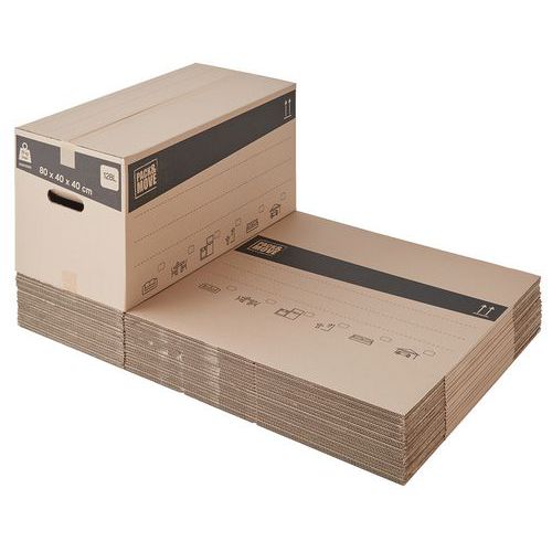 Kartonnen verhuisdoos - 18 l tot 128 l - Pack and Move