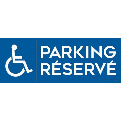 Parkeerbord PARKING RESERVE + pictogram invaliden