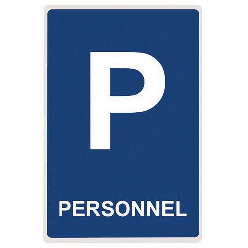 Parkeerbord vlak aluminium PERSONNEL