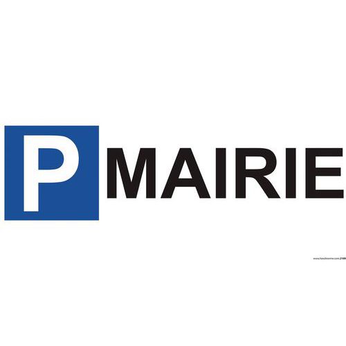 Parkeerbord aluminium - P MAIRIE