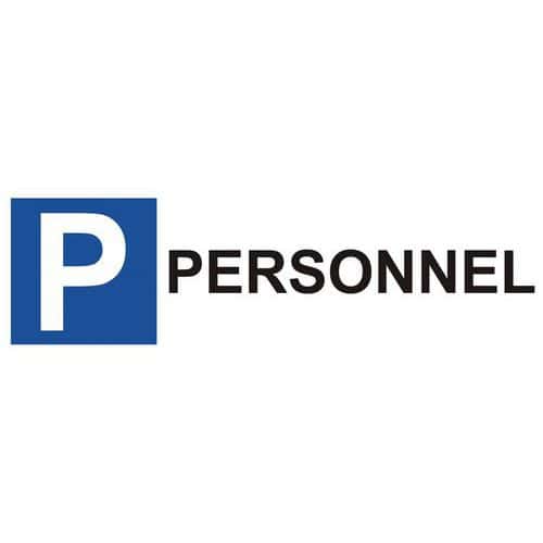 Parkeerbord aluminium - P PERSONNEL