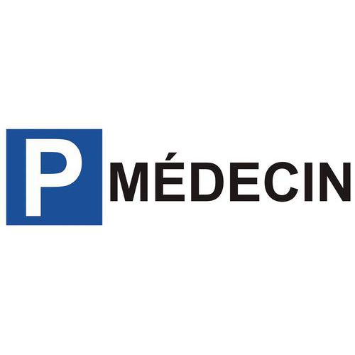 Parkeerbord aluminium - P MEDECIN