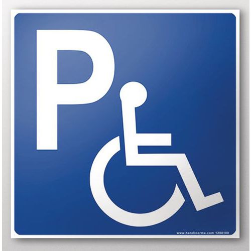 Parkeerbord met rolstoelgebruiker pictogram