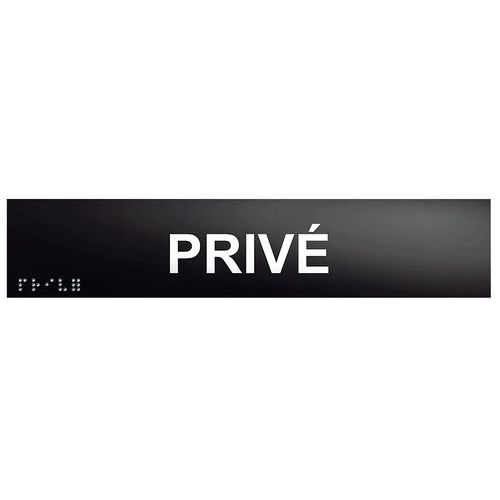 Deurplaat PRIVE van braille in relief