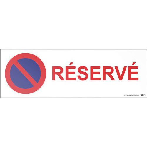 Bewegwijzering voor RESERVE parkeerplaatsen