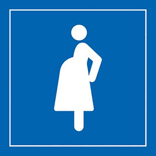 Pictogram voorrang voor zwangere vrouwen
