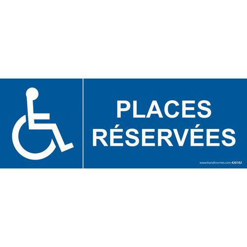 Parkeerbord PLACES RESERVEES voor rolstoelgebruiker