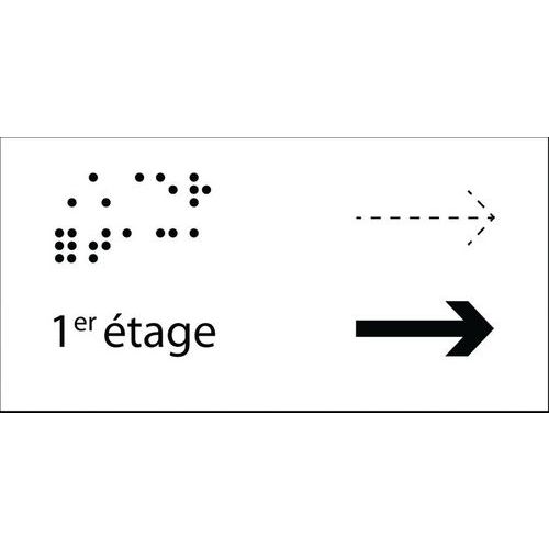 Braille handvat voor leuning etage