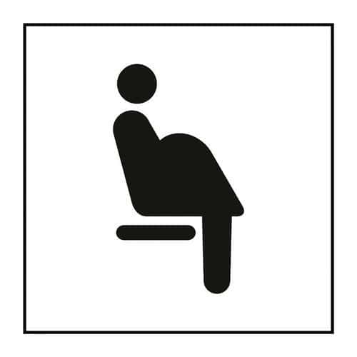 Pictogram gereserveerd zitplaats voor zwangere vrouwen in Gravoply