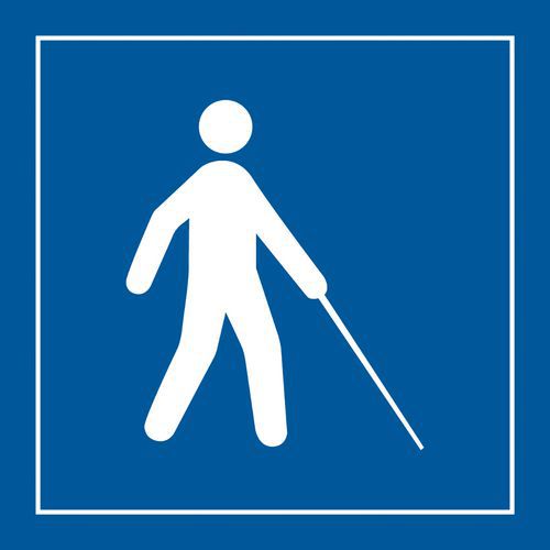 Pictogramme accessibilité malvoyant ou aveugle en Vinyle Pictogramme accessibilité malvoyant ou aveugle en Vinyle