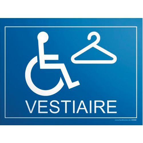 Plaat gegraveerd VESTIAIRE + picto PBM