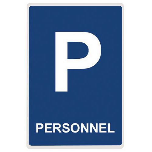 Panneau parking personnel en aluminium plat