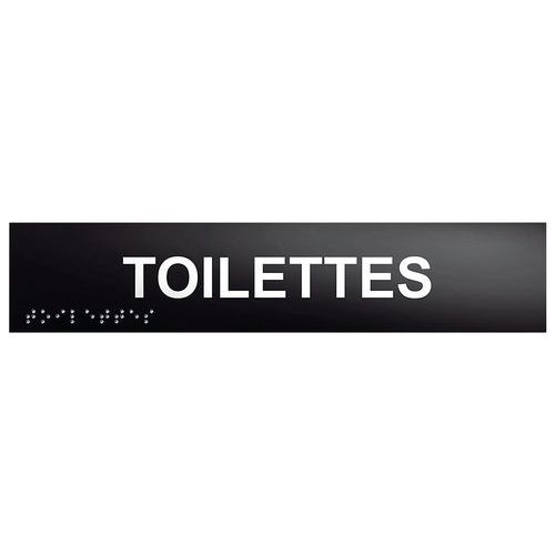 Deurplaat TOILETTES van braille met relief