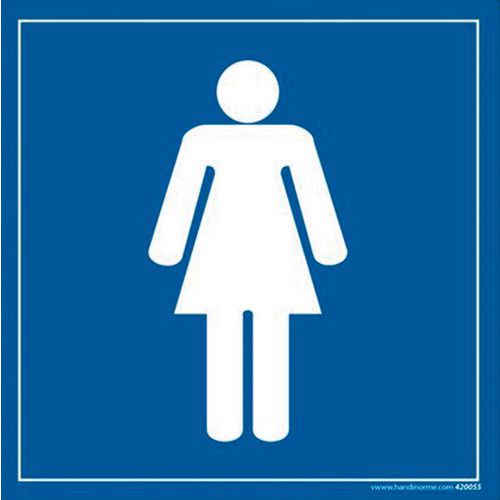 Panneau de signalisation WC femme - PVC
