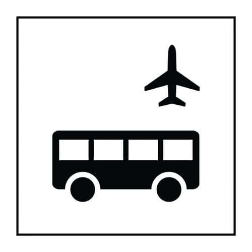 Pictogramme autobus d'aéroport en PVC