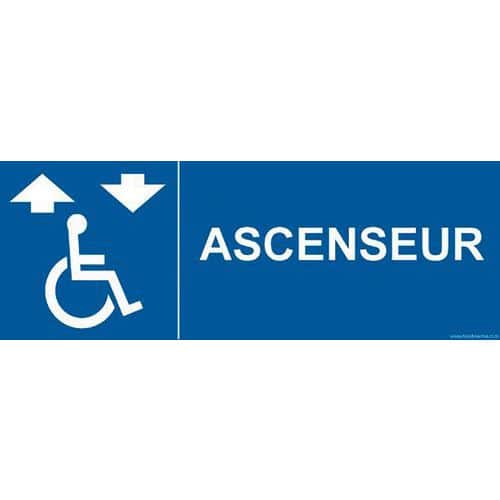 Signalisation ascenseur + picto handicapé