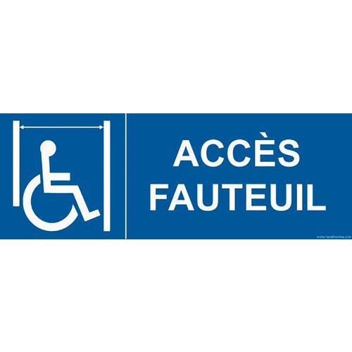 Signalisation ascenseur personnes handicapées accès fauteuil
