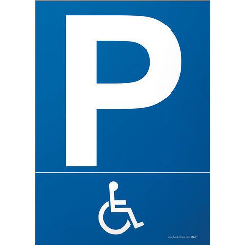 Panneau parking pictogramme handicapé