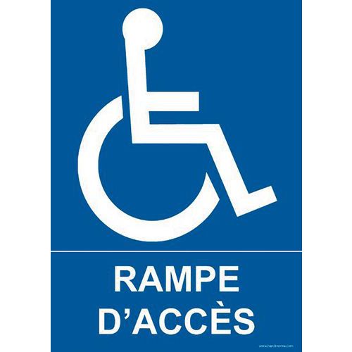 Panneau rampe d'accès + picto handicapé
