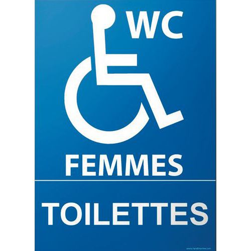 Panneau WC handicapés femmes