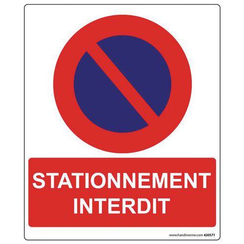 Verkeersbord verboden te parkeren STATIONNEMENT INTERDIT