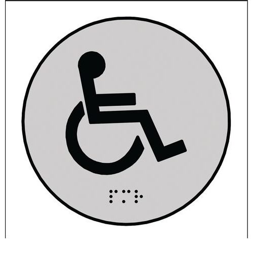 Bord voor toilet voor mindervaliden verhoogd in braille