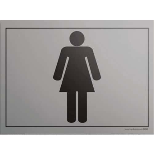 Plaque gravée WC picto femme