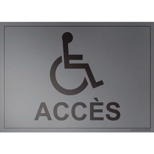 Plaat gegraveerd ACCES + invaliden picto